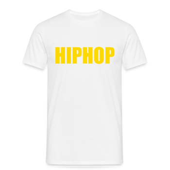 T-shirt HIPHOP - blanc et jaune