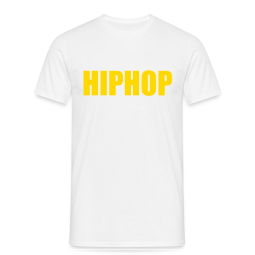 T-shirt HIPHOP - blanc et jaune