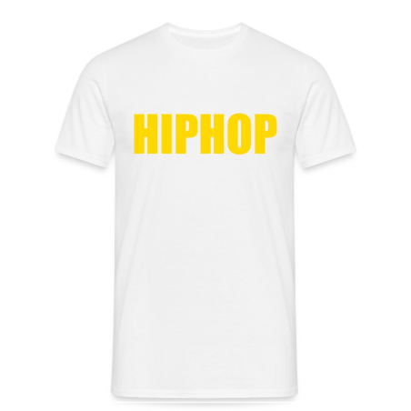 T-shirt HIPHOP - blanc et jaune